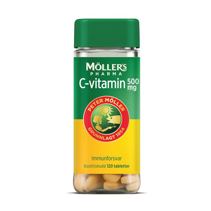 Möller's Pharma 500 mg C-vitamin tabletter, 120 stk. - Vitaminer og ...