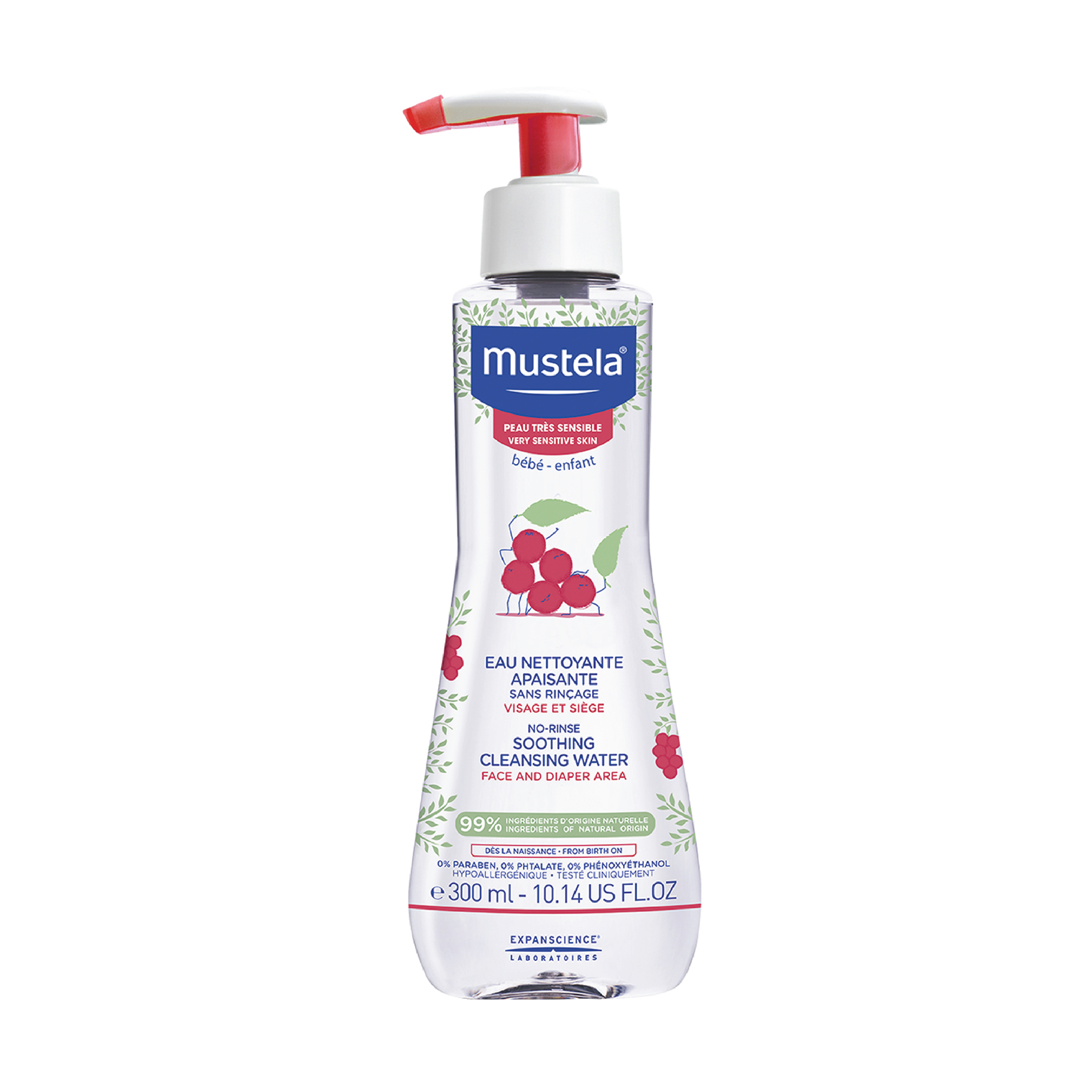 Mustela No-Rinse Soothing Cleansing Water, 300 ml