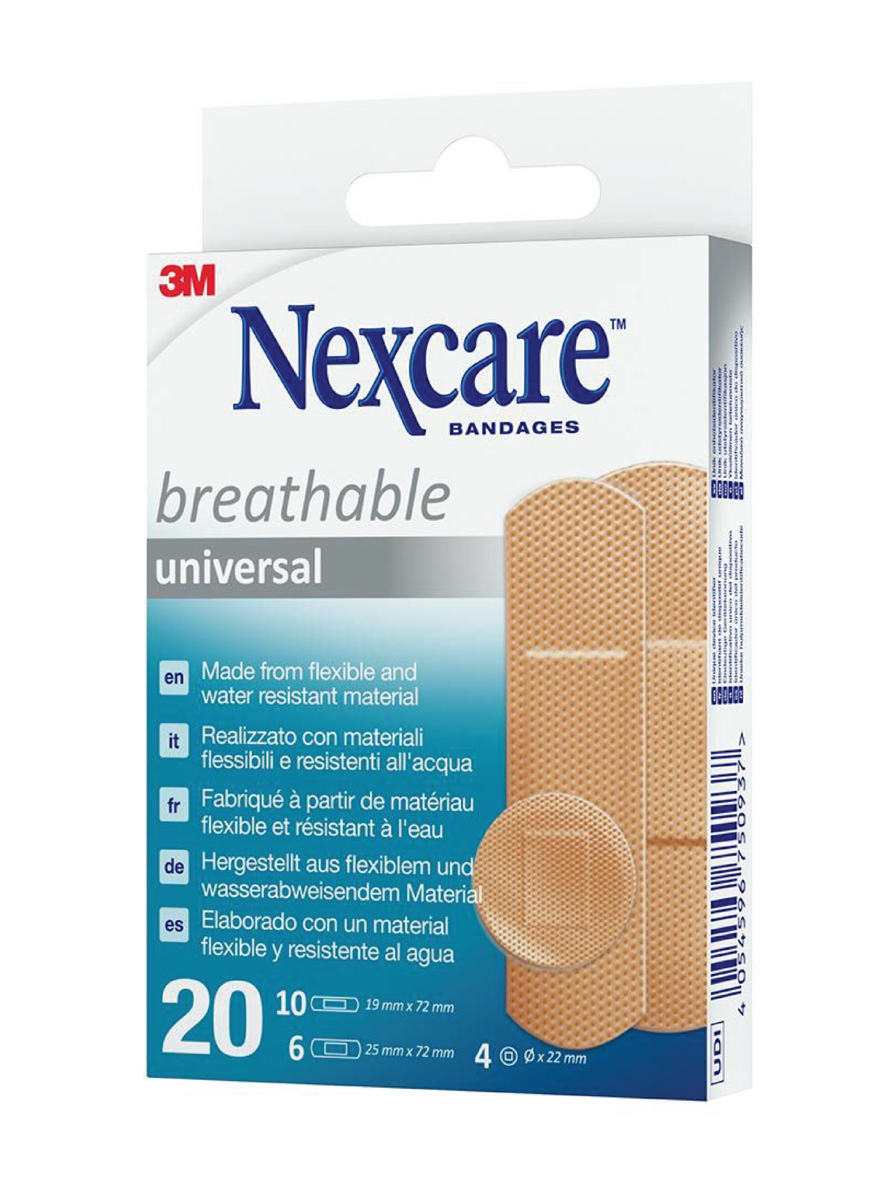 Nexcare Universal Plaster Assortert, 20 stk.