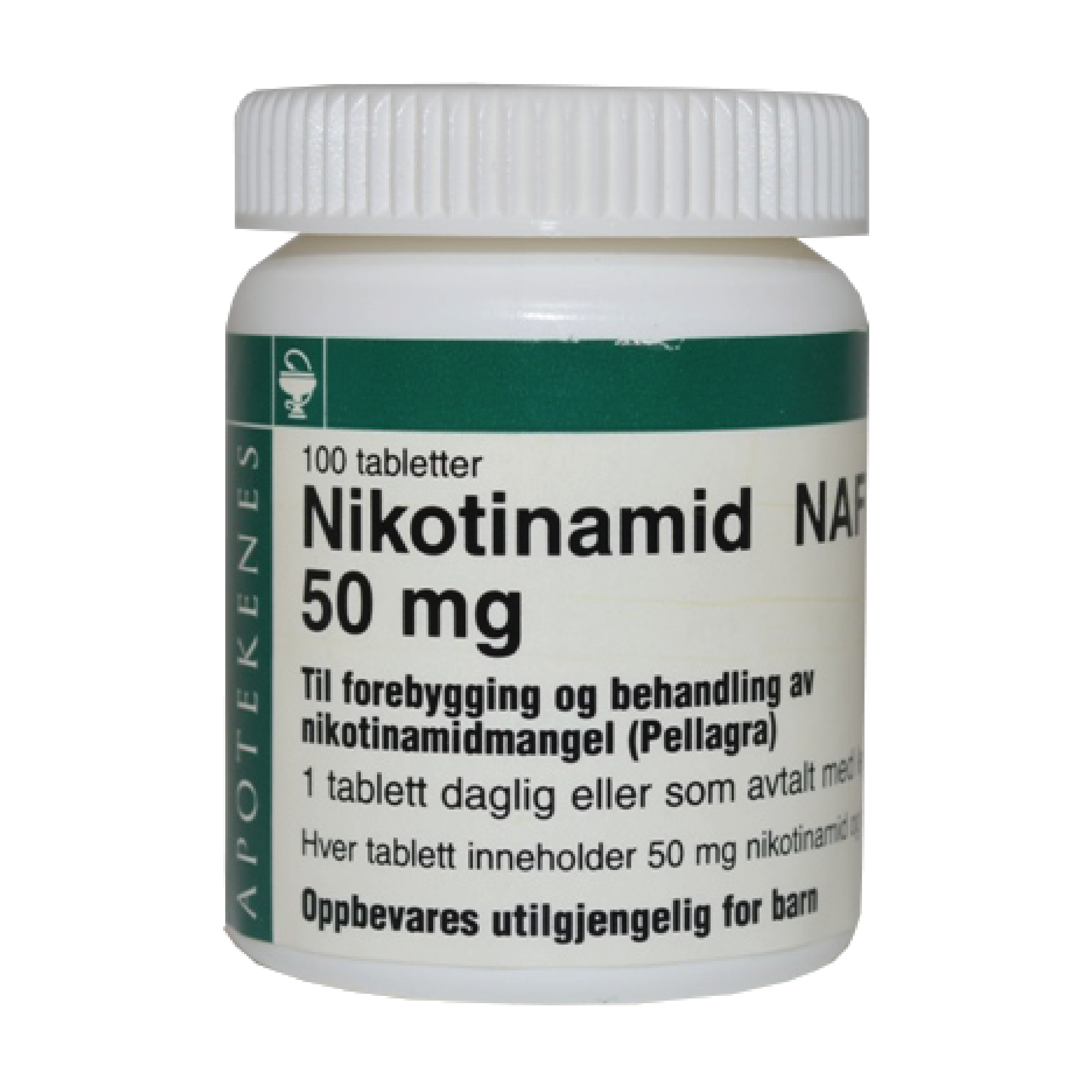 NAF Nikotinamid NAF 50mg, 100 stk.