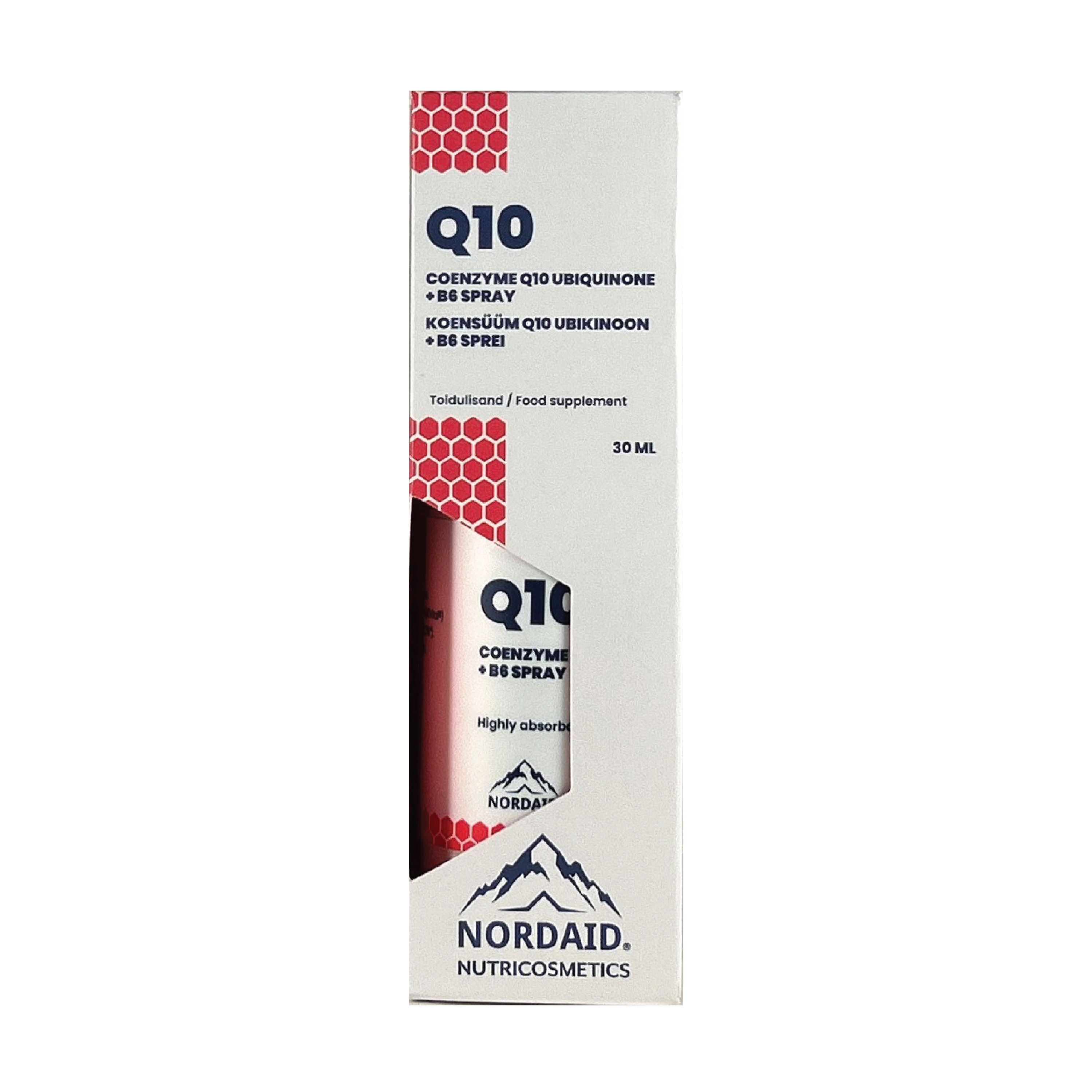 Nordaid Coenzyme Q10 + B6 munnspray, Ananas, 30 ml