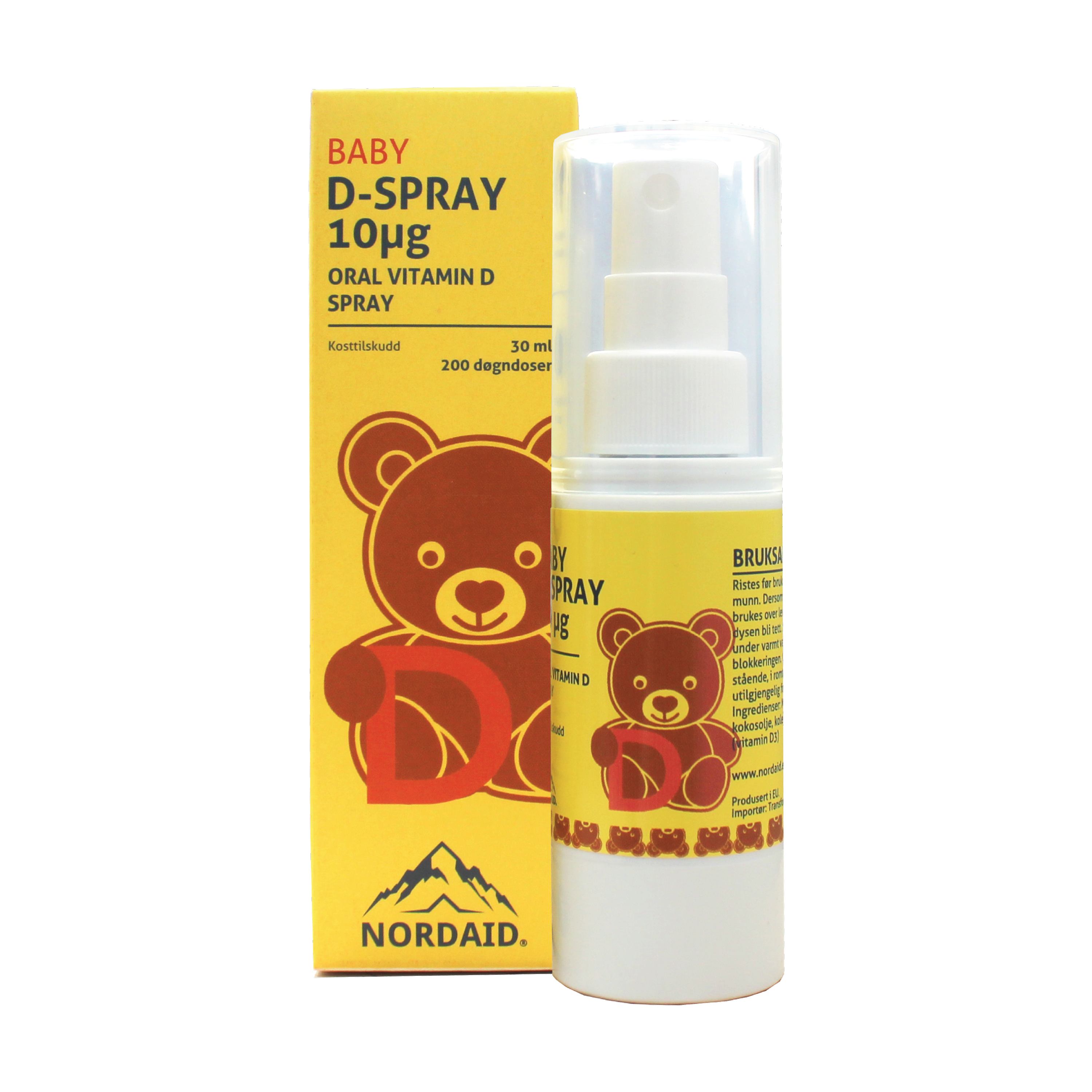Nordaid D-Spray Baby 10 µg Munnspray, 30 ml