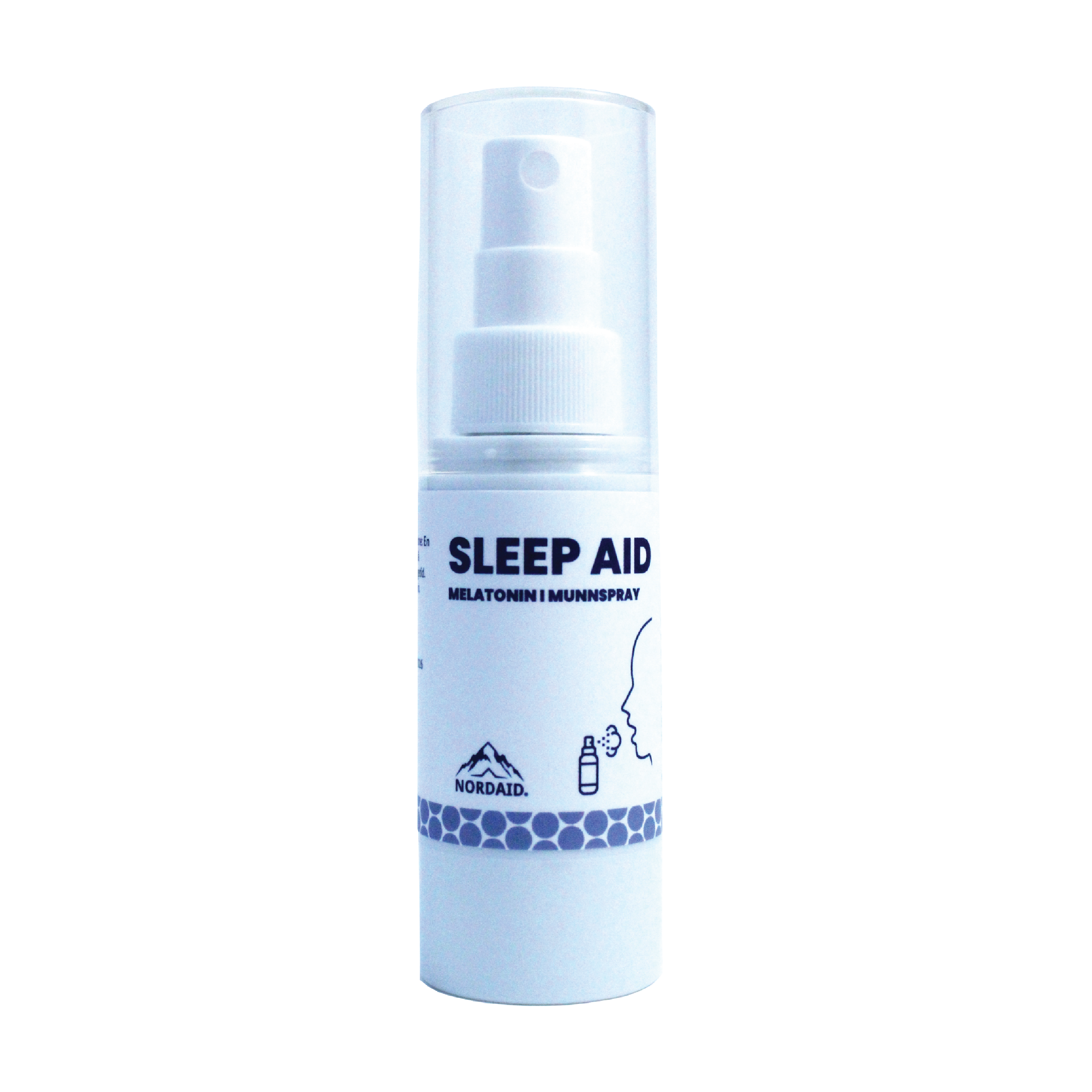 Nordaid Sleep Aid 1 mg melatonin munnspray, Mynte og appelsin, 30 ml