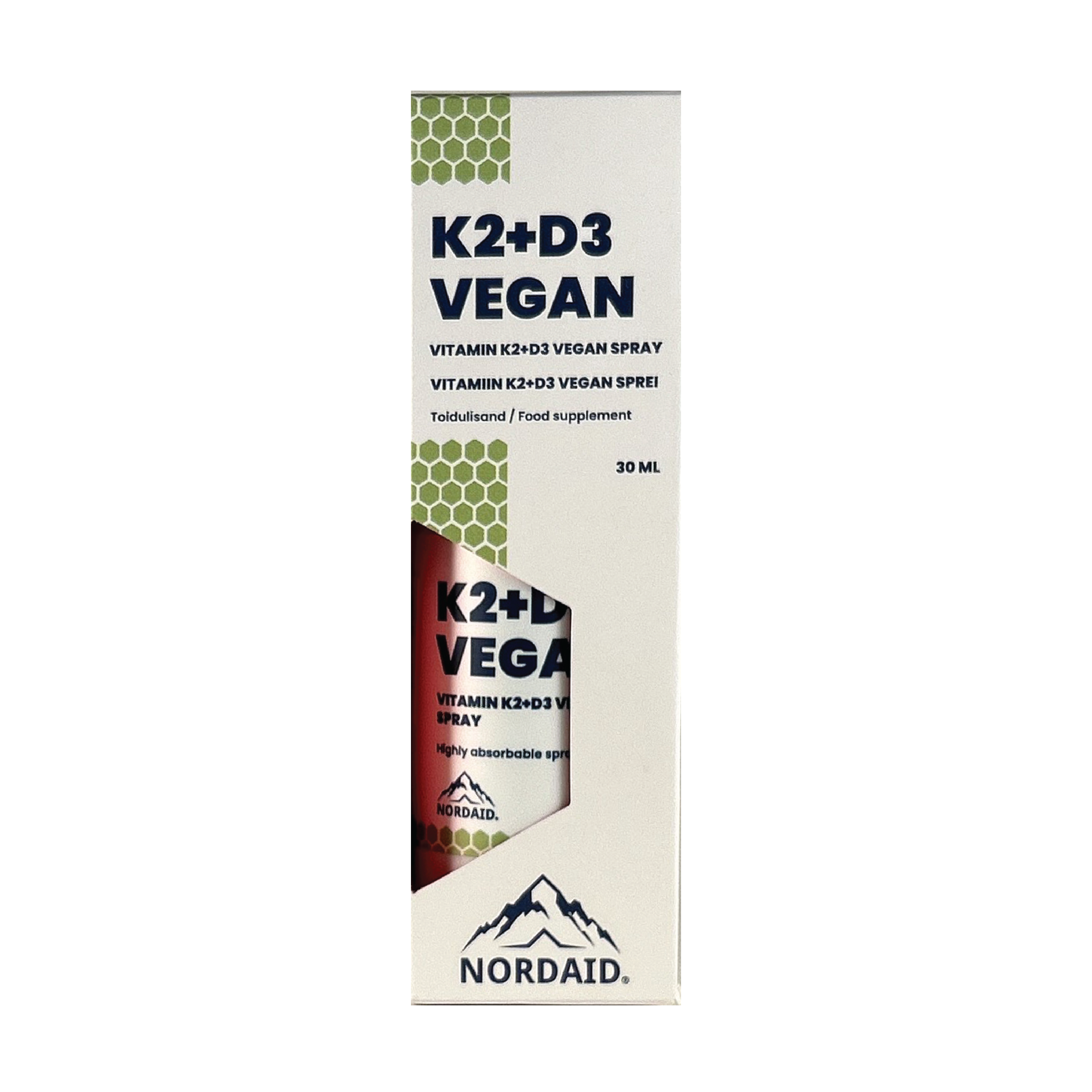 Nordaid Vitamin K2+D3 vegan munnspray, Nøytral, 30 ml