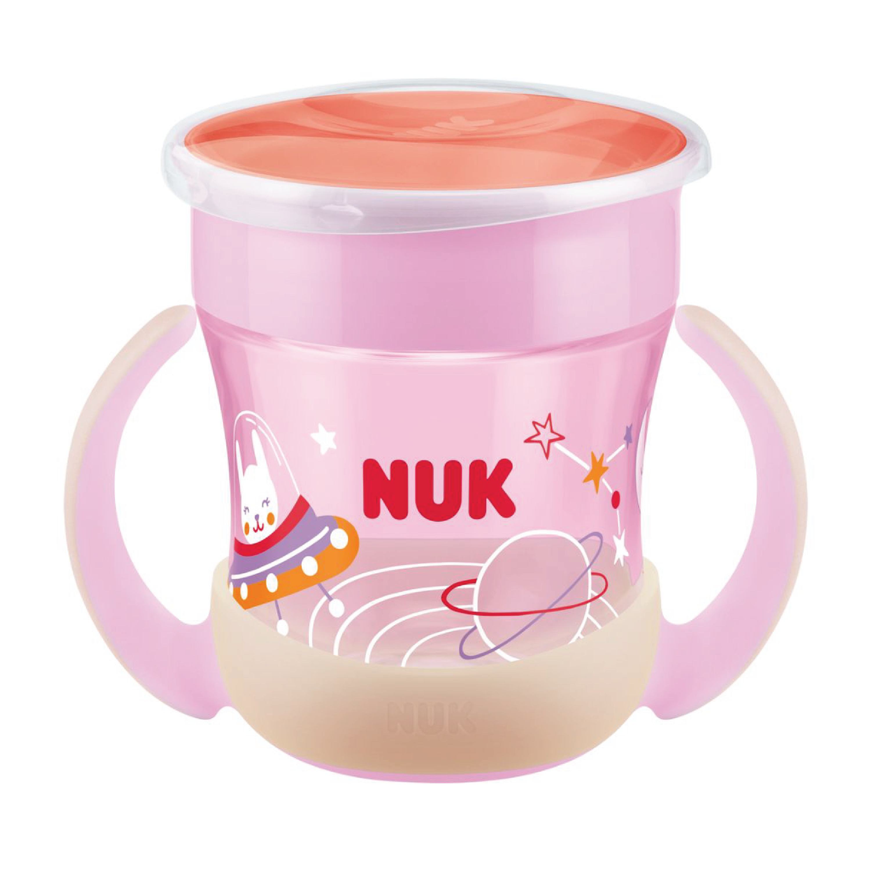 NUK Evolution Mini Magic Cup Glow In The Dark, 6 mnd, lilla, 160 ml