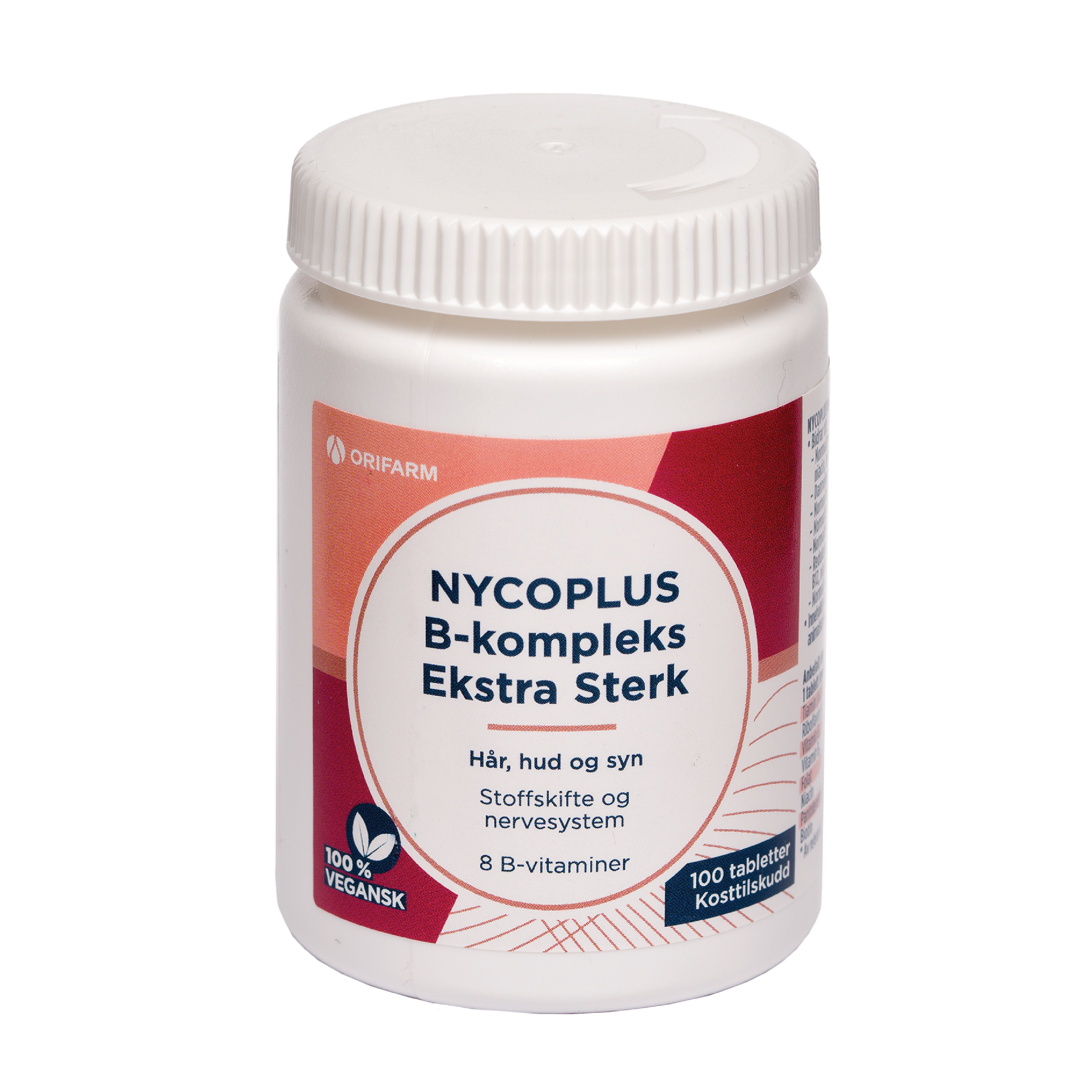 Nycoplus B-kompleks Ekstra sterk, 100 tabletter