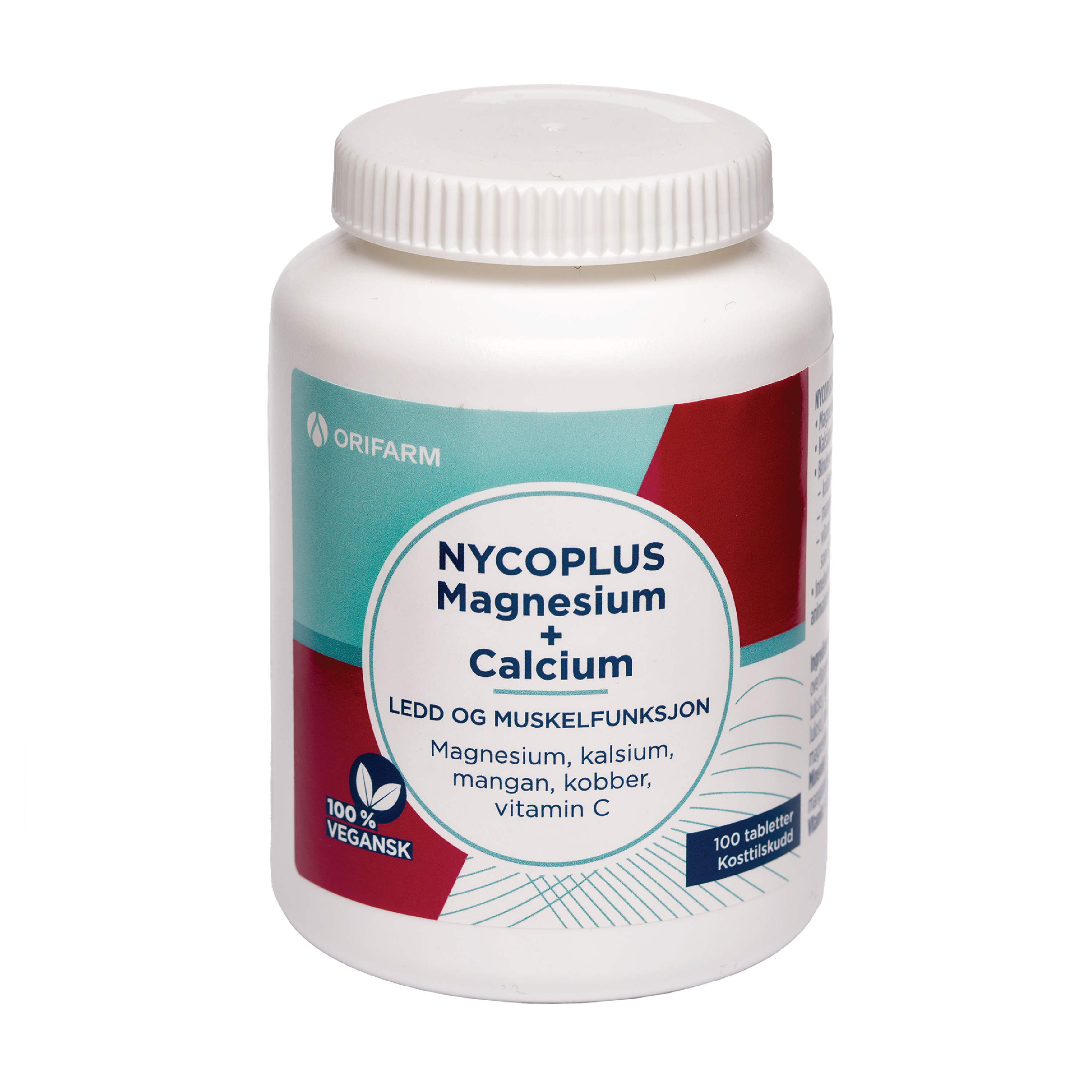 Nycoplus Magnesium + Calcium, 100 tabletter