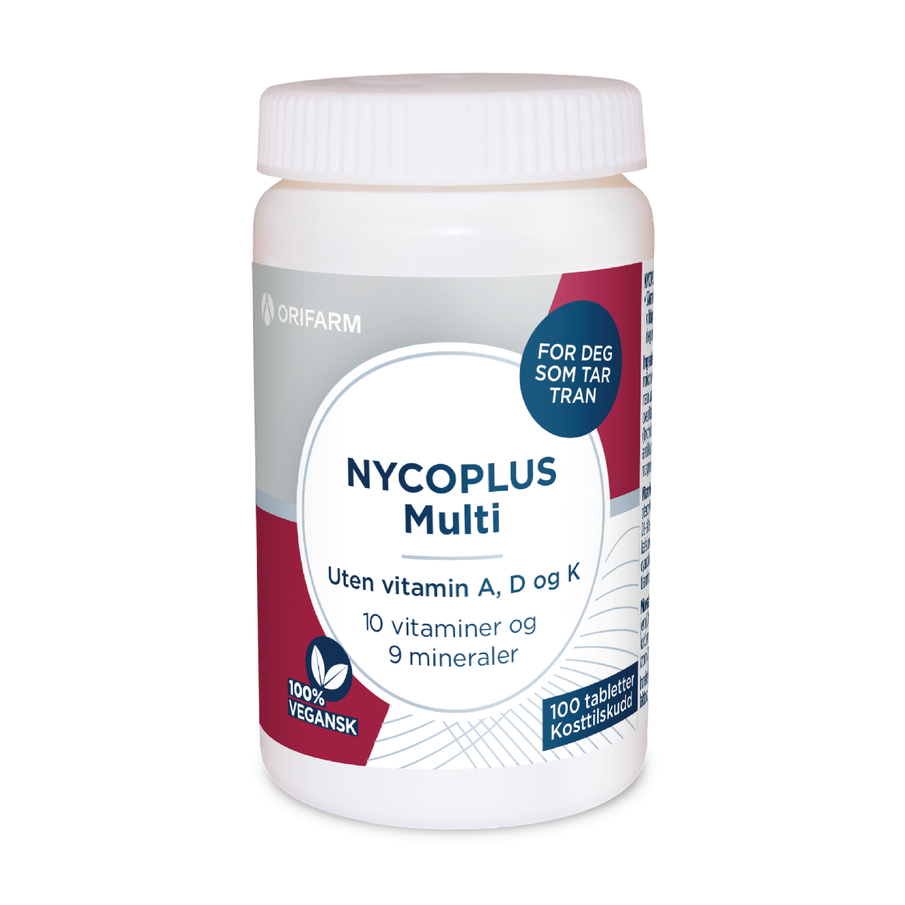 Nycoplus Multi uten A-, D- og K-vitamin tabletter, 100 stk.