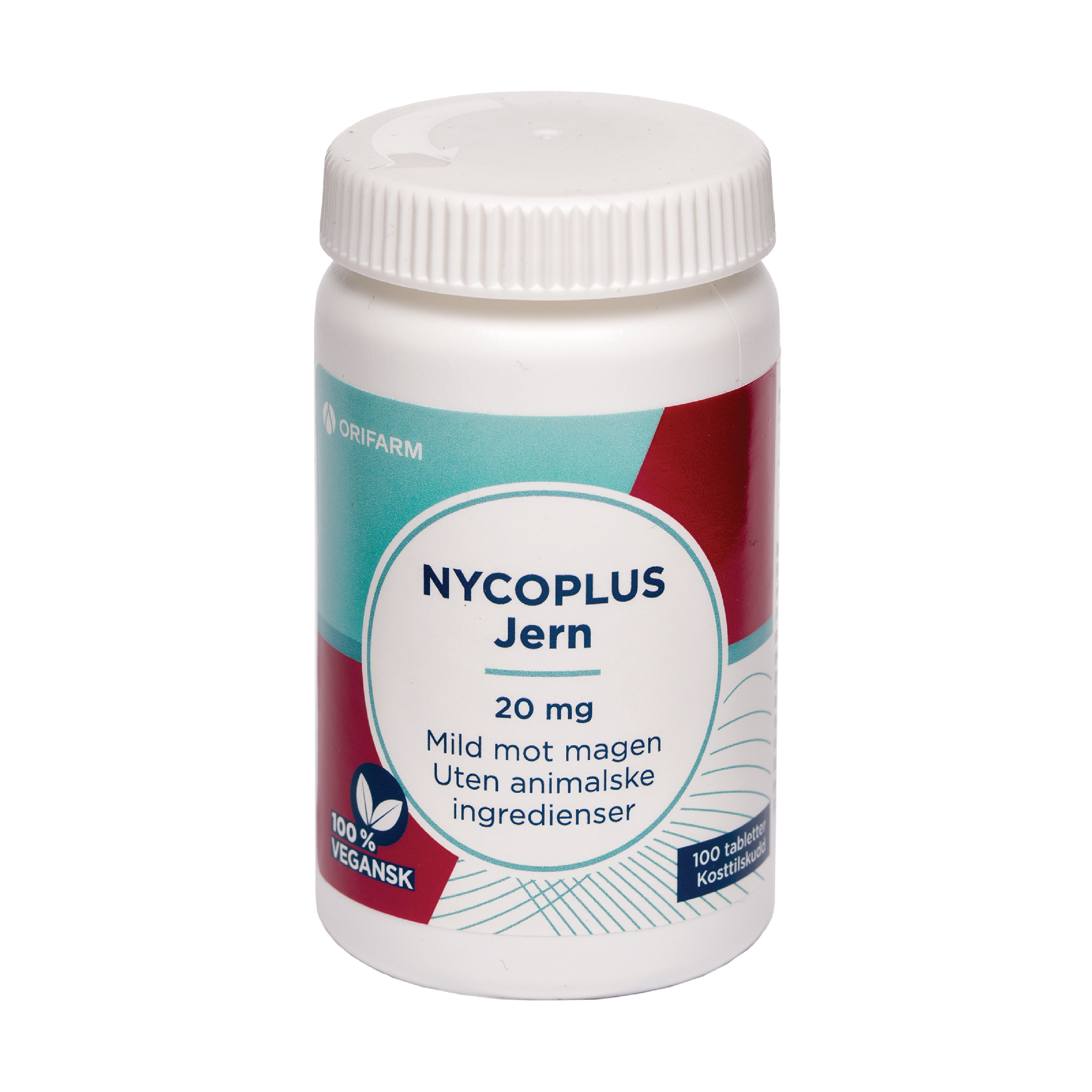 Nycoplus Jern 20 mg, 100 tabletter