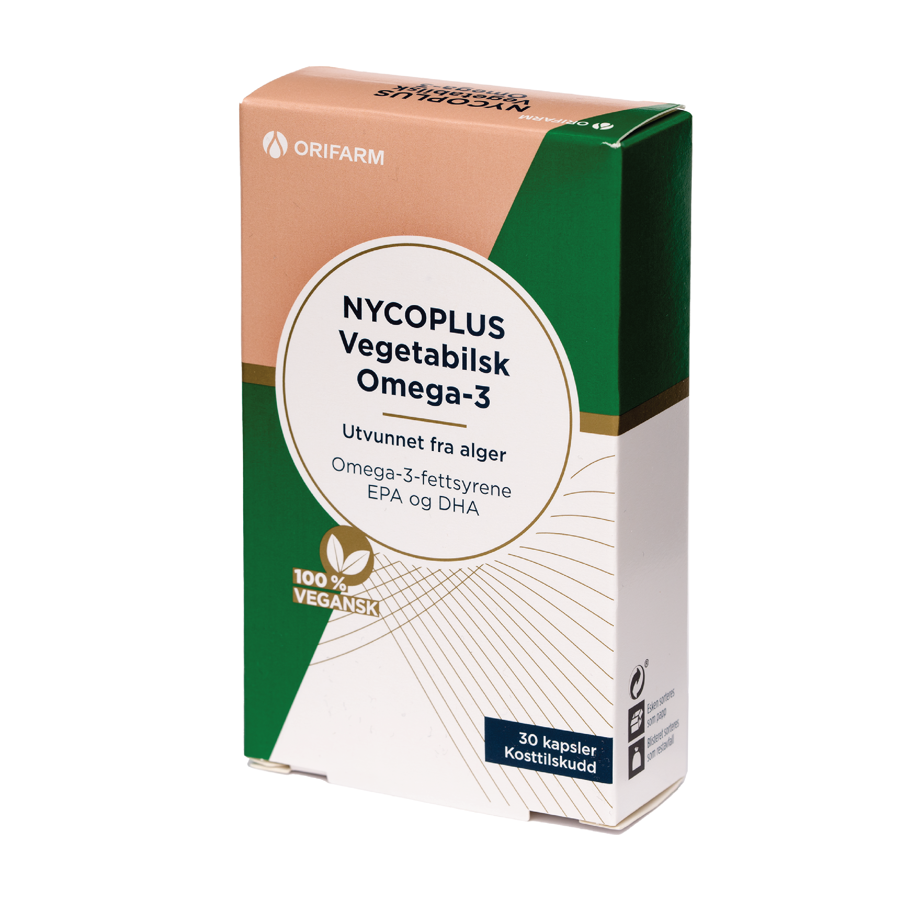 Nycoplus Vegetabilsk Omega-3 fra alger, 30 kapsler