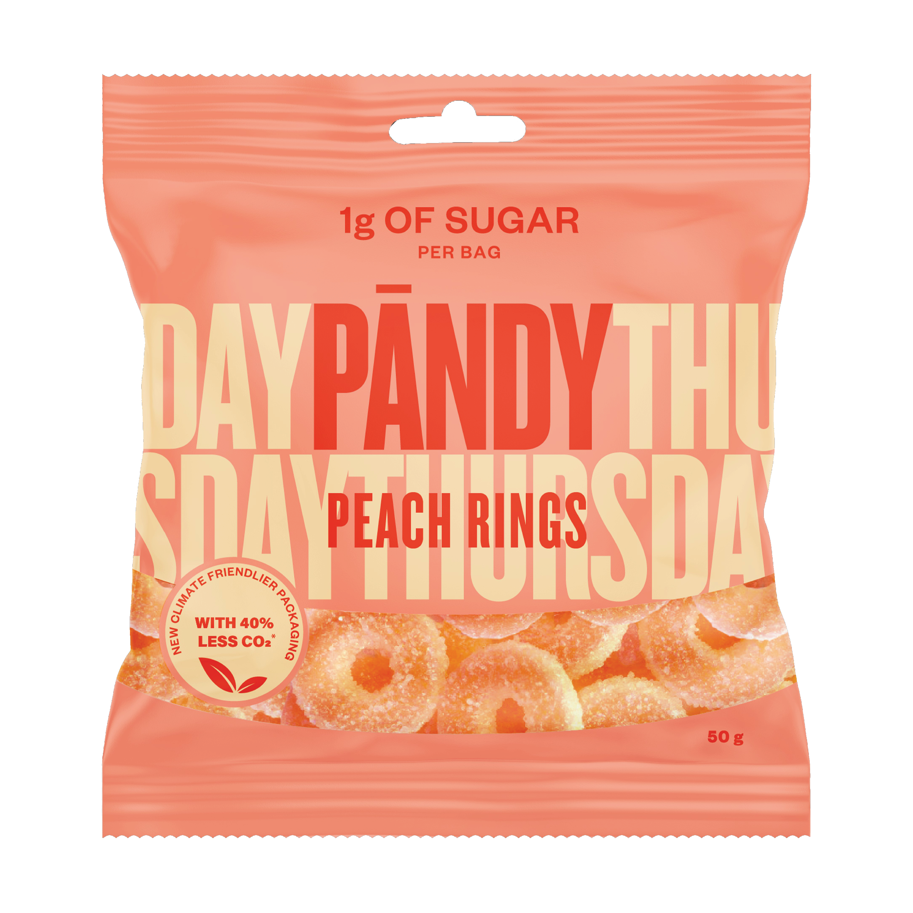 Pandy Candy Peach Rings, 50 g