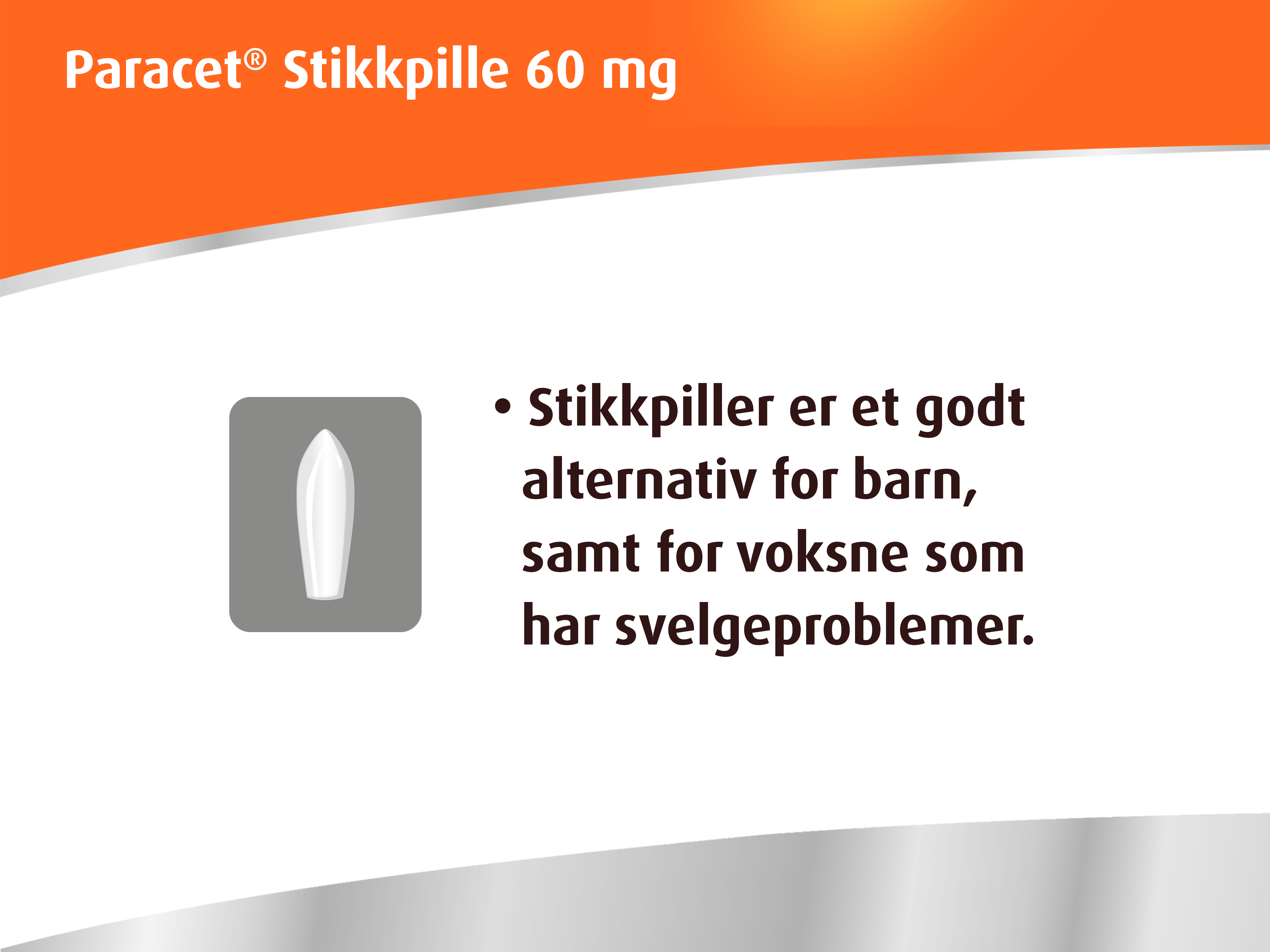 Paracet 60 Mg Stikkpiller, 10 Stk. - Smertestillende Og ...