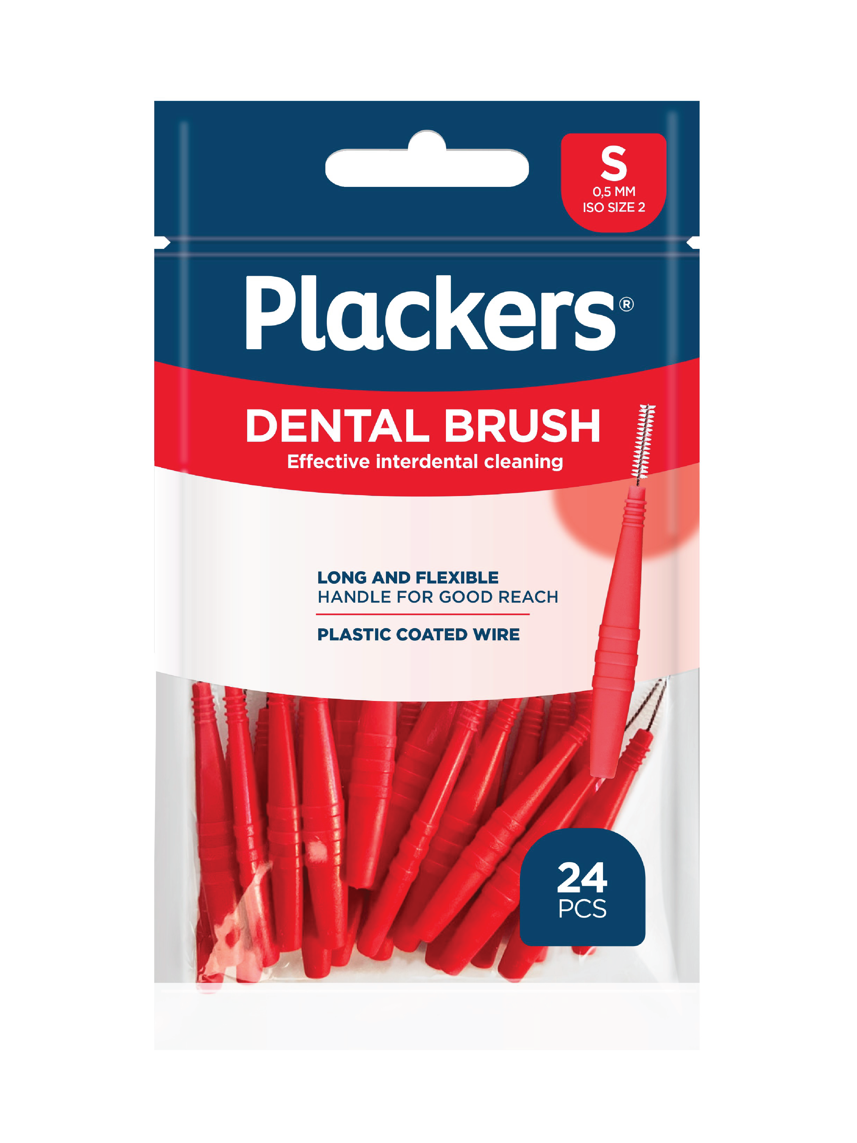 Plackers Dental Brush Mellomromsbørste S, 24 stk