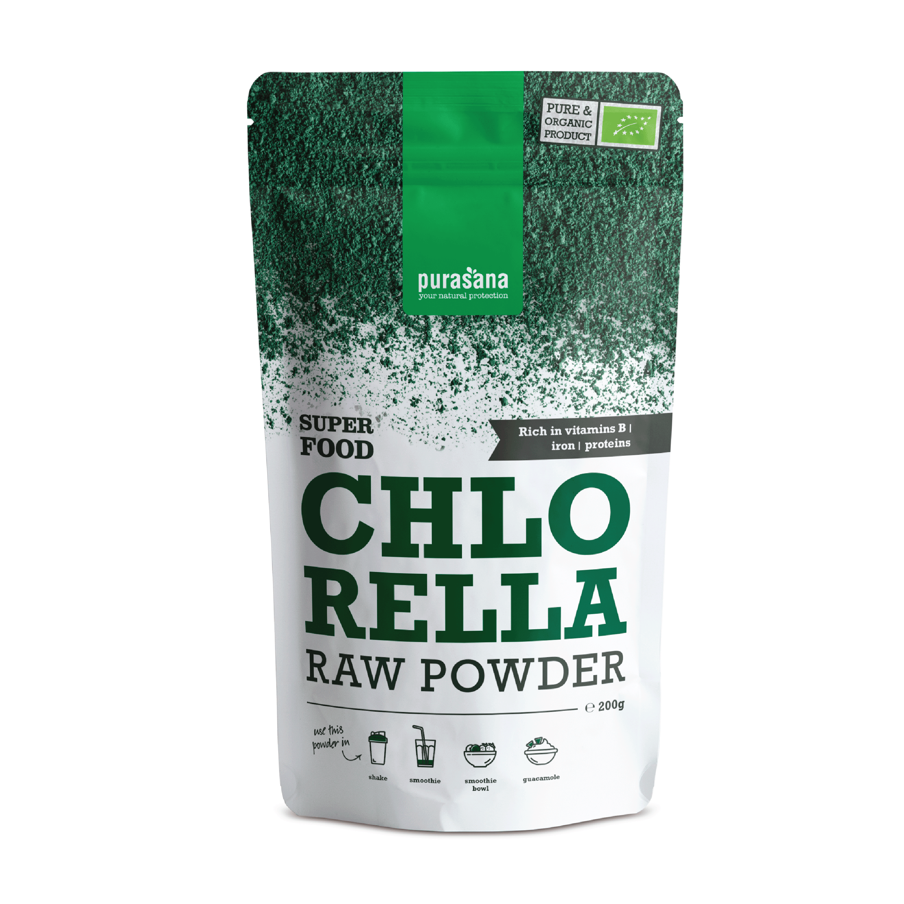 Purasana Chlorella Powder, 200 g