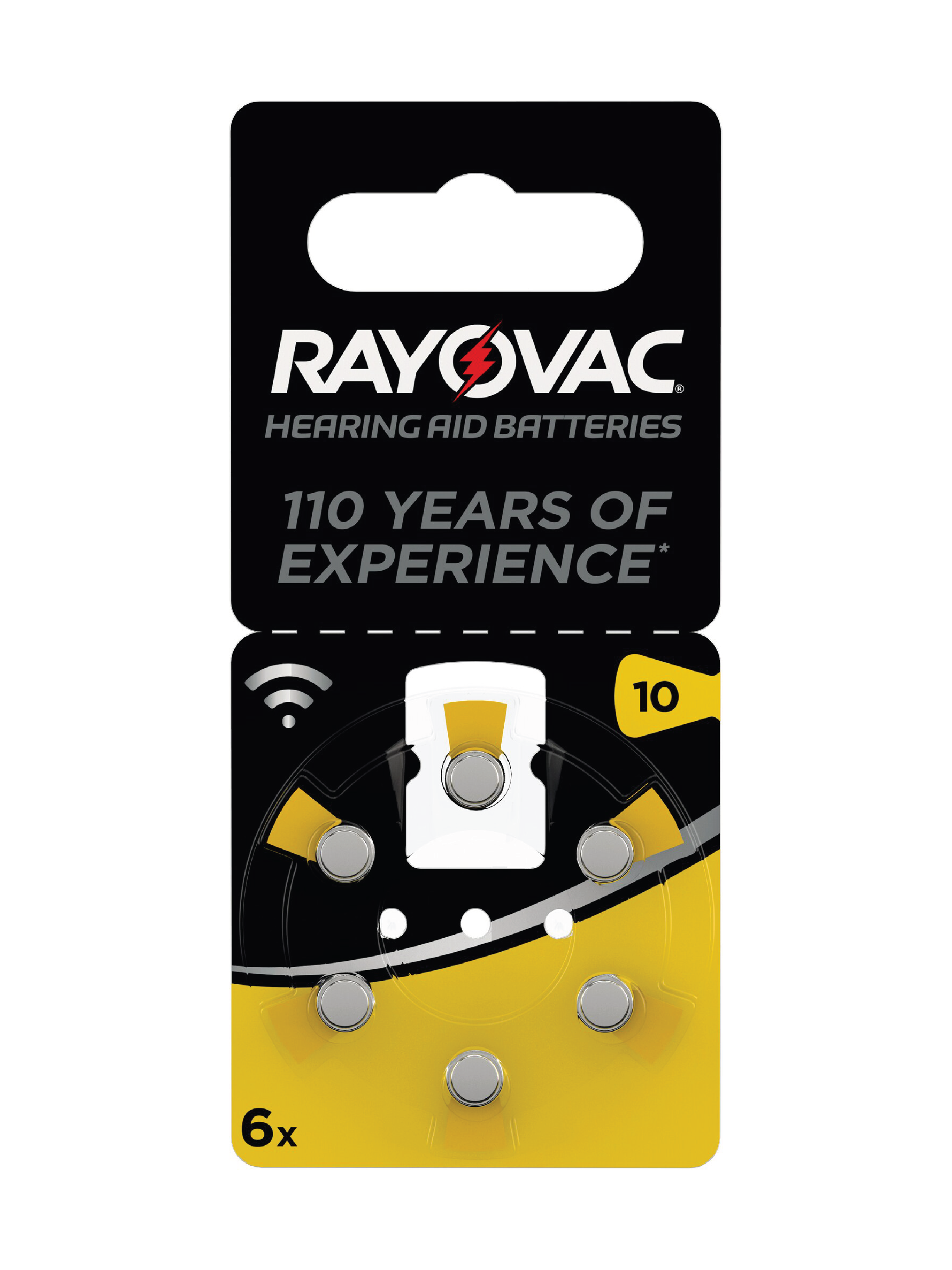 Rayovac Batteri til høreapparat nr. 10, 6 stk