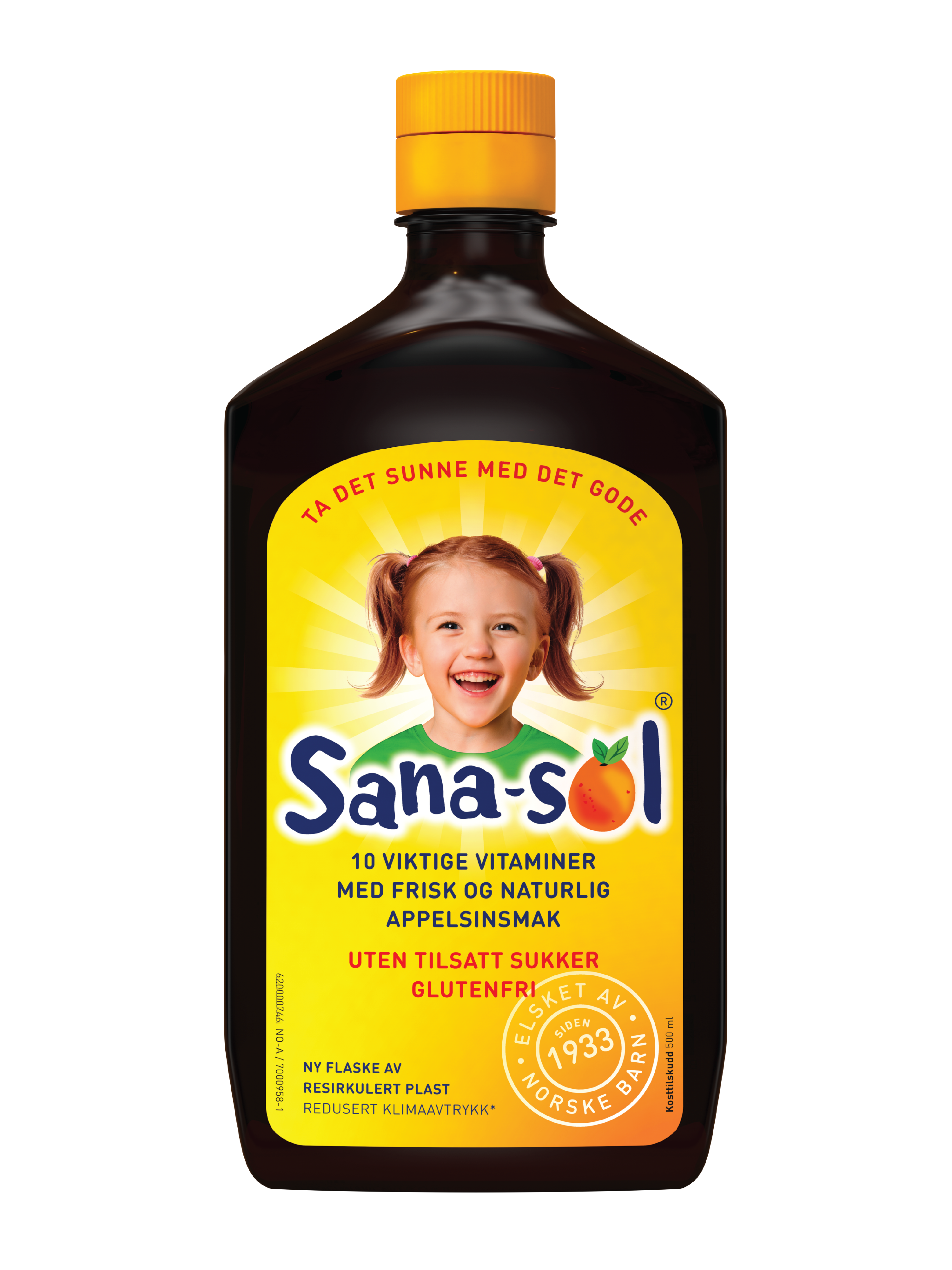 Sana-sol Multivitamin, Appelsin, 500 ml