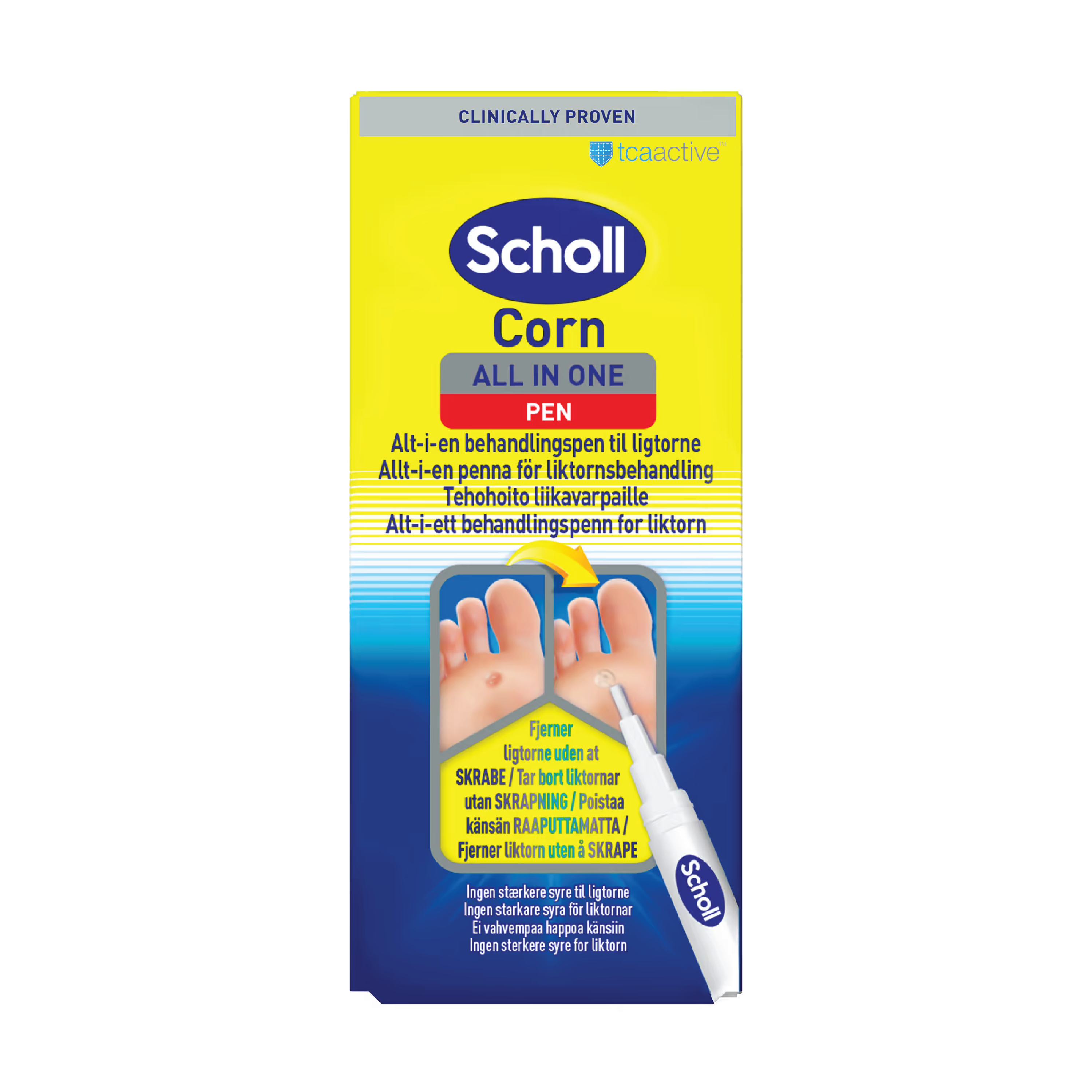 Scholl Alt-i-ett behandlingspenn for liktorn, 4 g