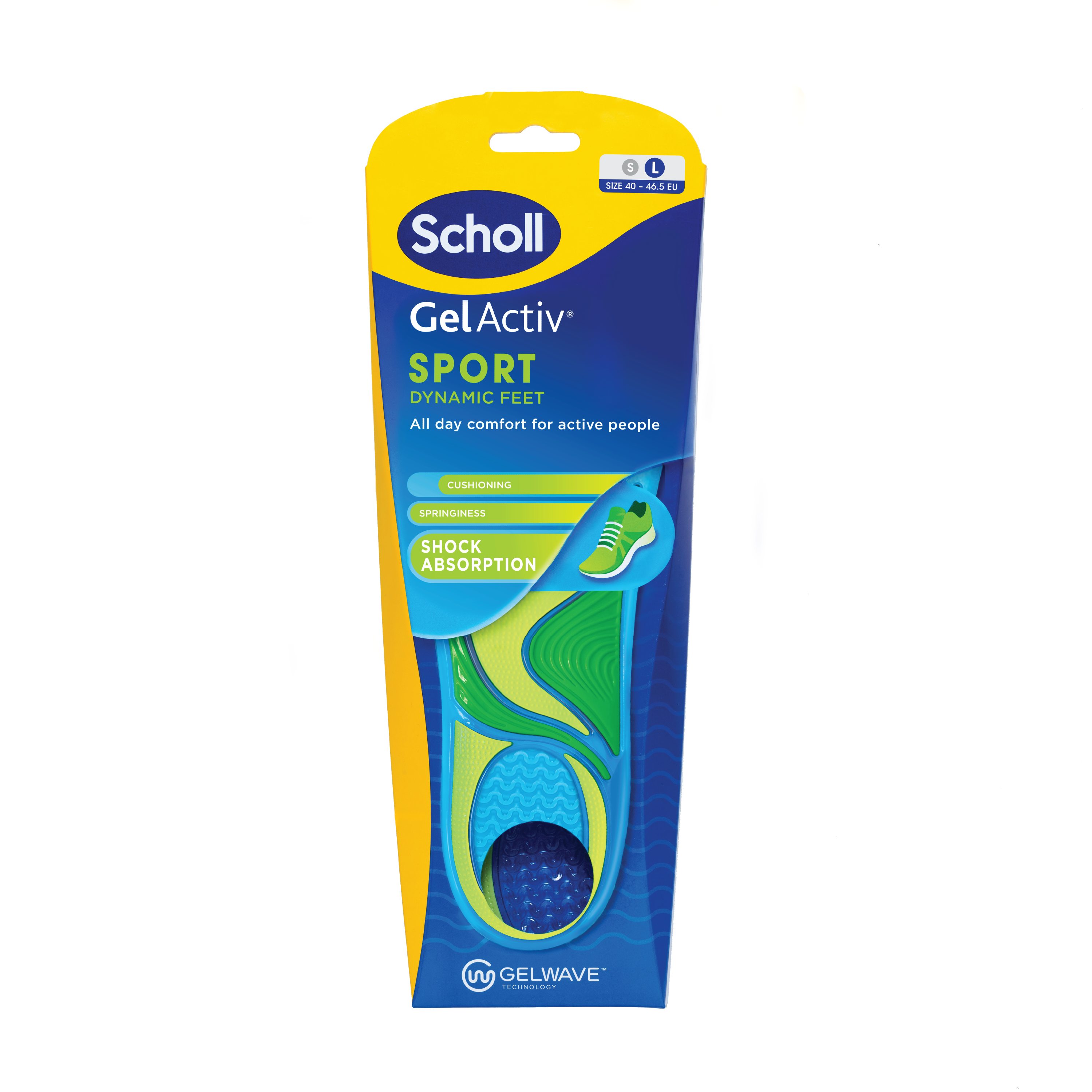 Scholl Gel Activ Sport Innleggssåler, Str. 40-46,5, 1 par