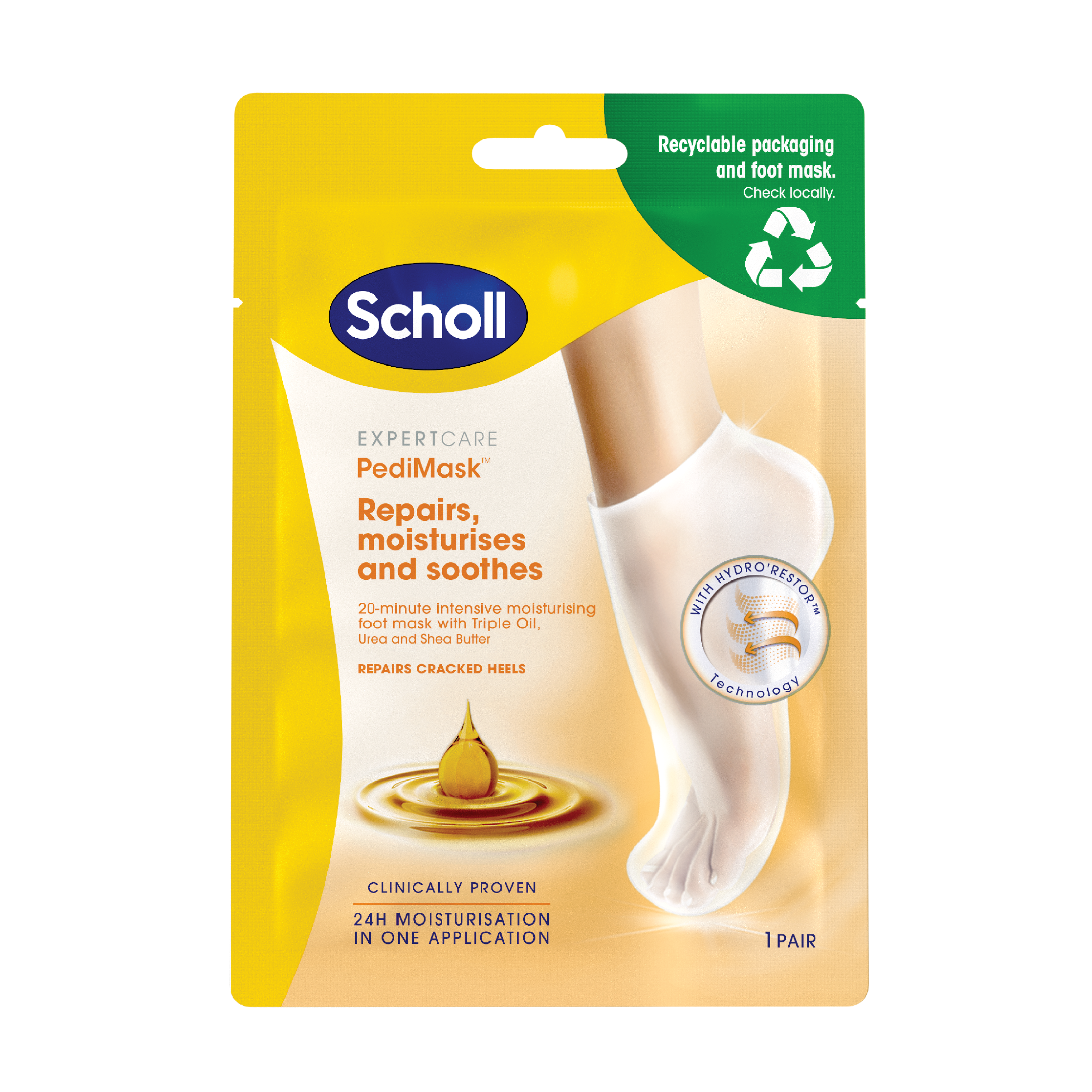 Scholl Scholl Fuktighetsgivende Fotmaske, 1