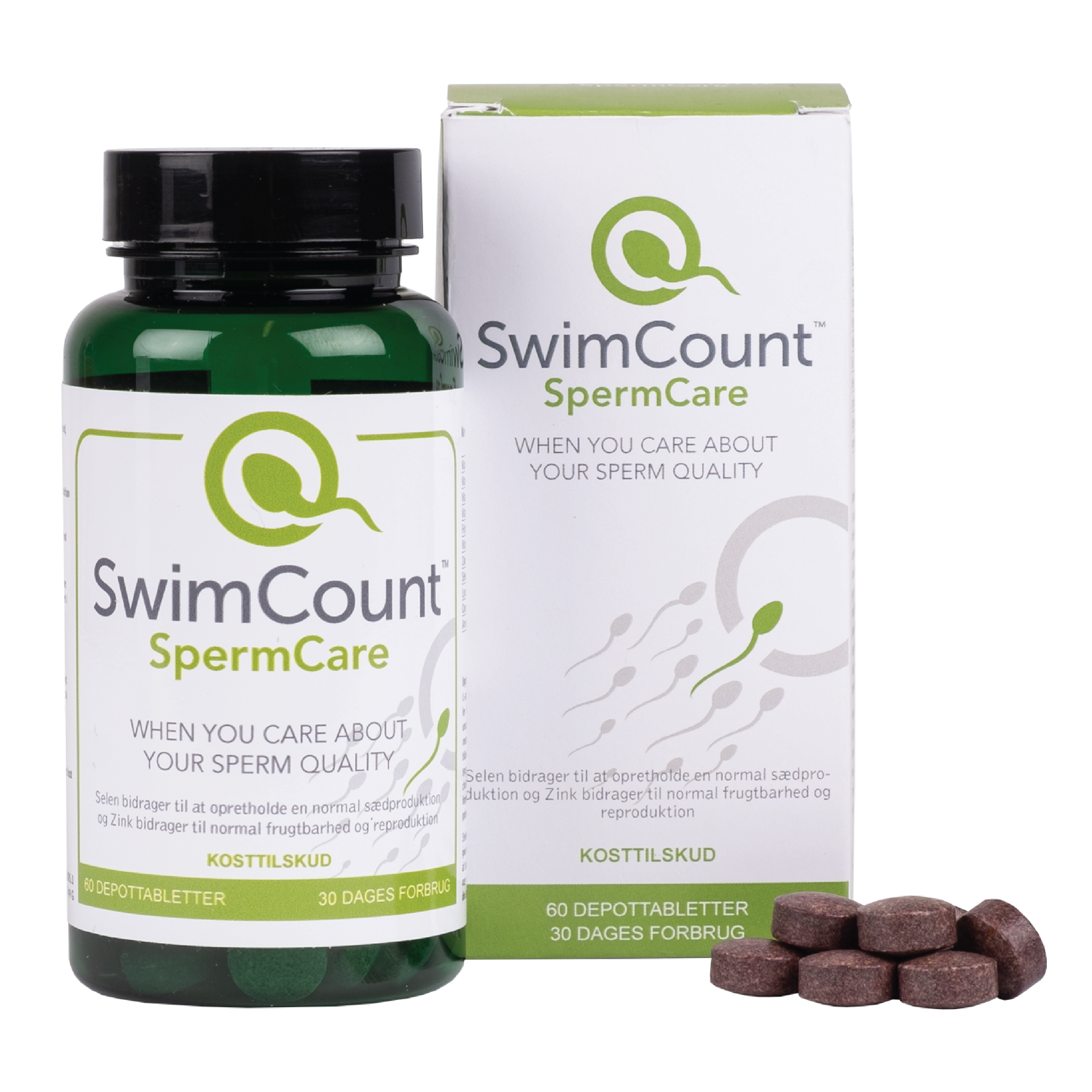 SwimCount SpermCare Kosttilskudd tabletter, 60 stk.