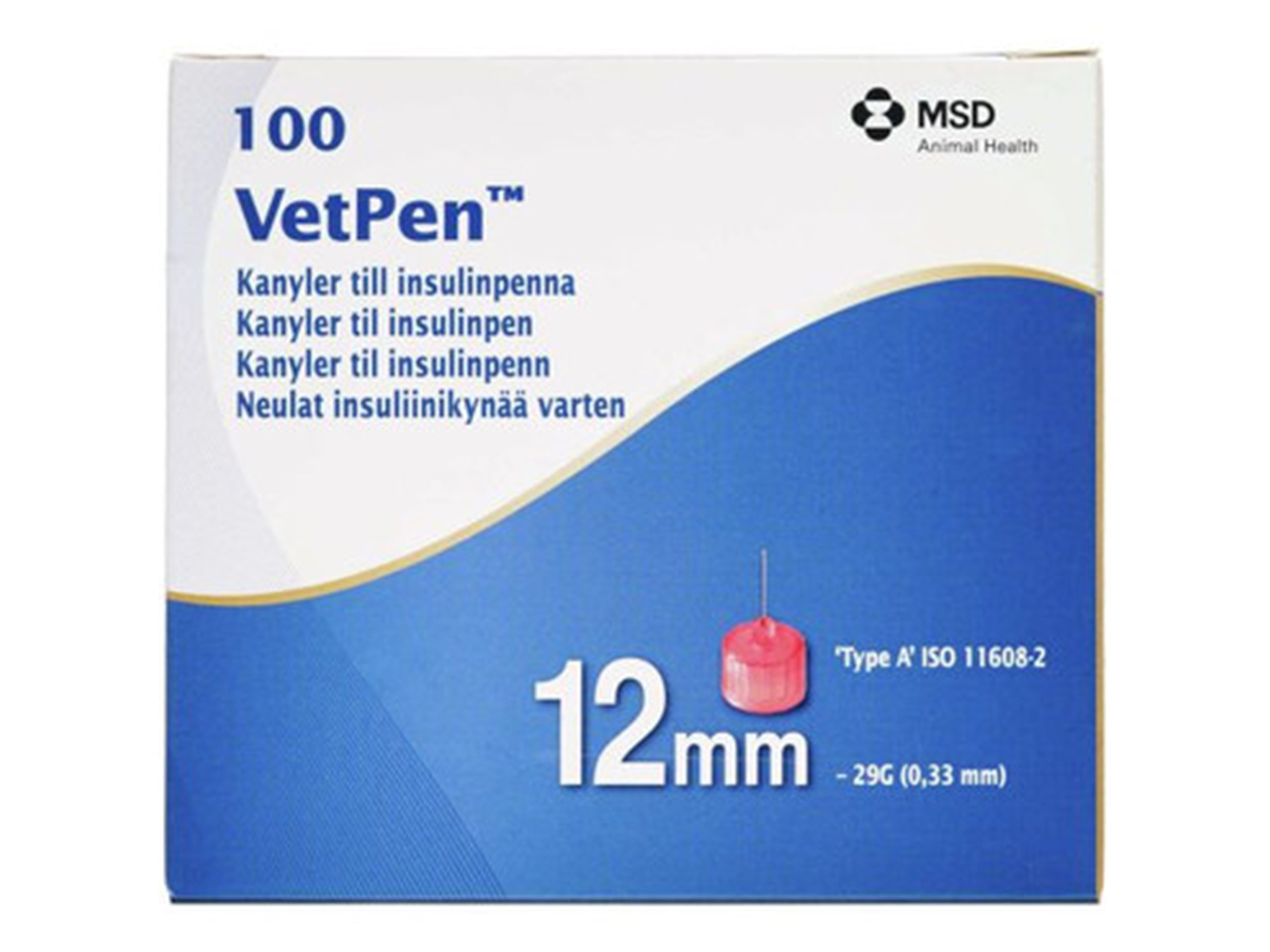 VetPen Kanyle 12 mm til insulinpenn dyr, 100 stk.