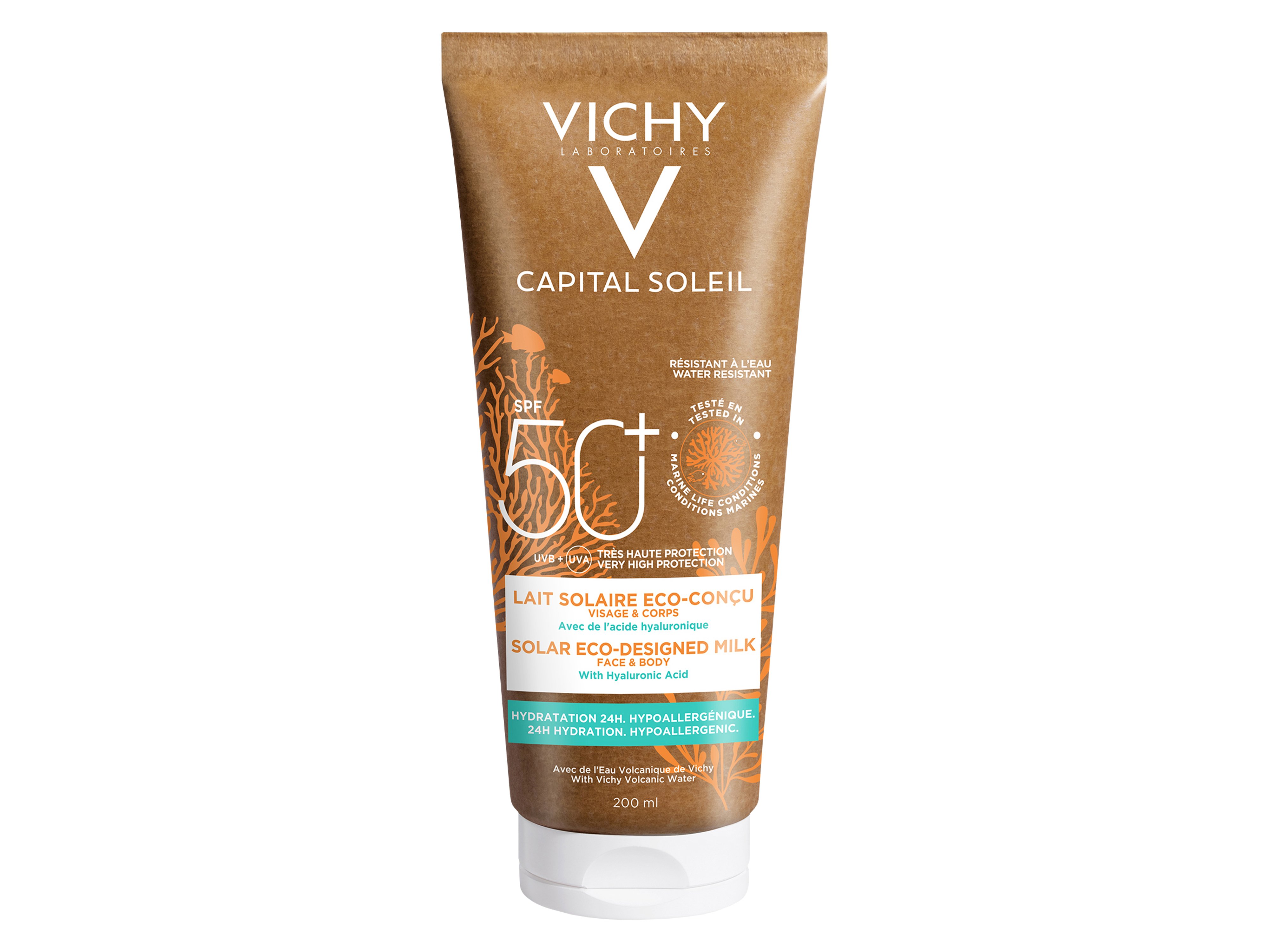 Vichy Capital Soleil Solar Eco-Designed Milk Face & Body SPF50+, 200 ml