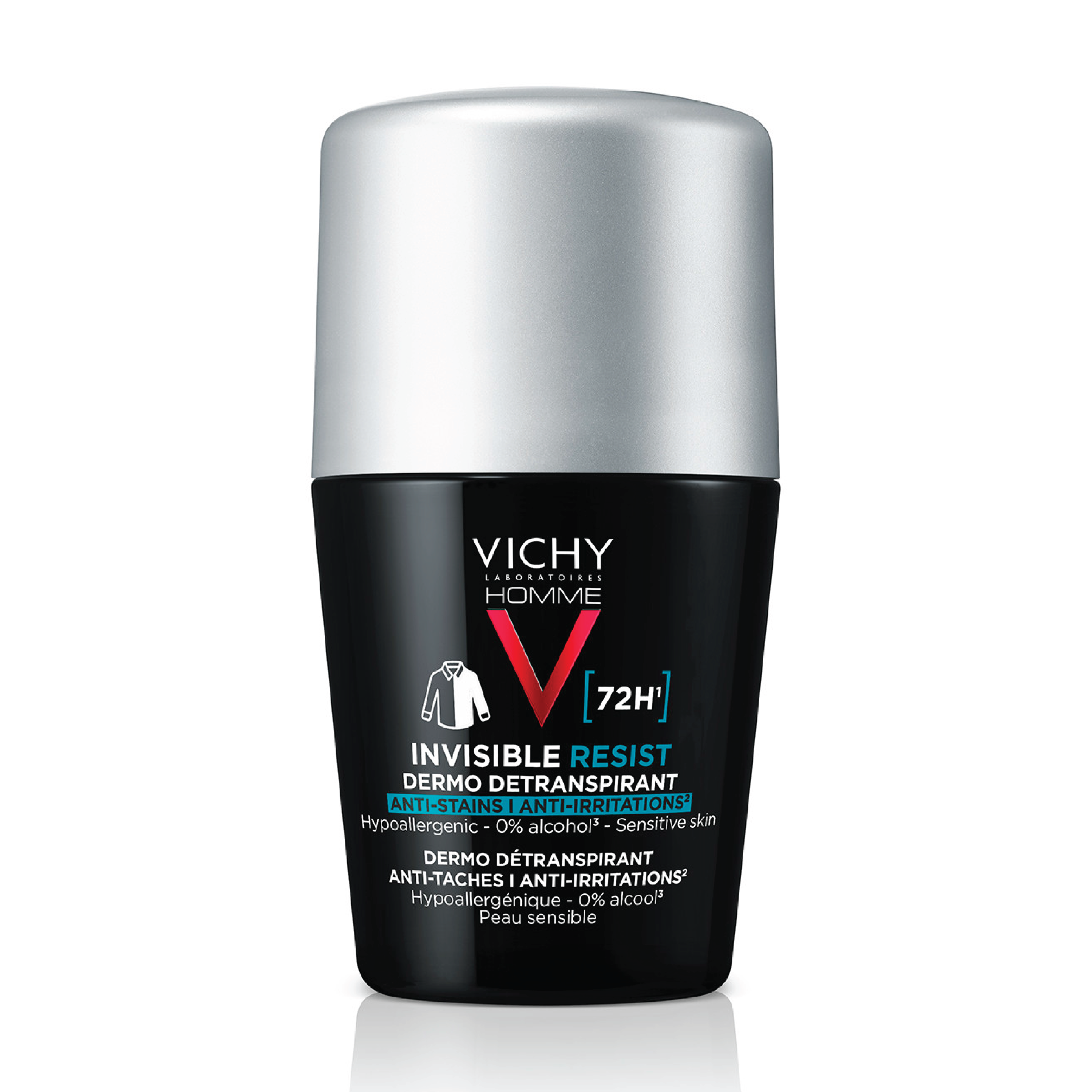 Vichy Homme Invisible Protect 72H Anti-stain Roll-on, 50 ml