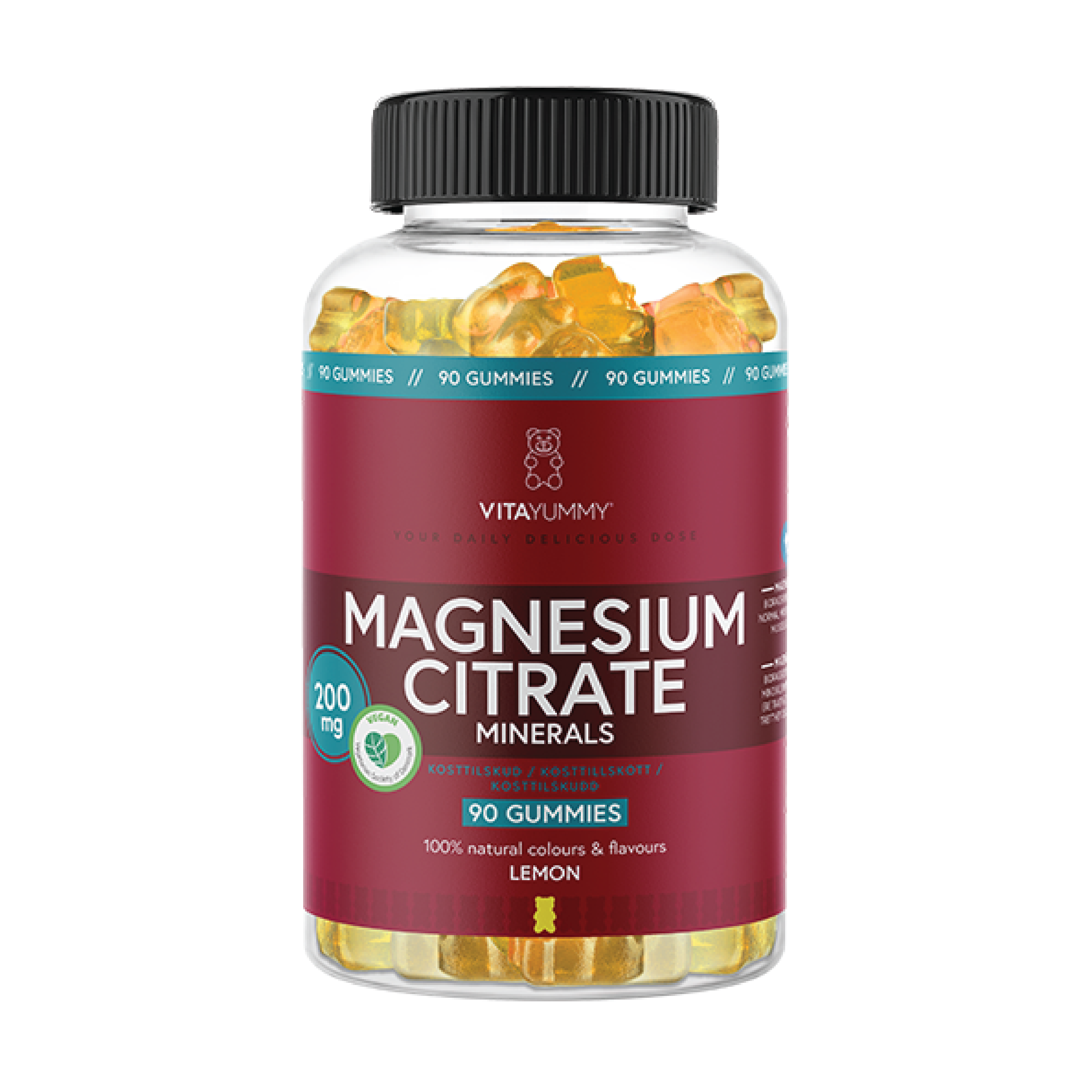 VitaYummy Magnesium Citrate Minerals, Sitron, 90 stk.